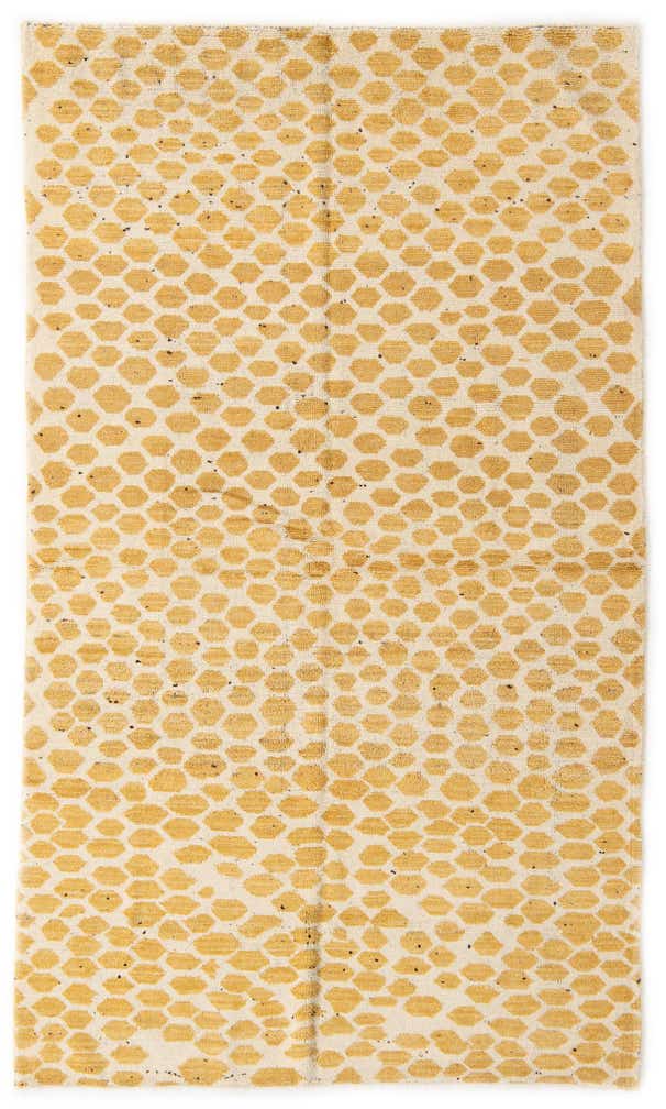 5' 2 x 8' 8 Hand Knotted Moroccan Wool Rug