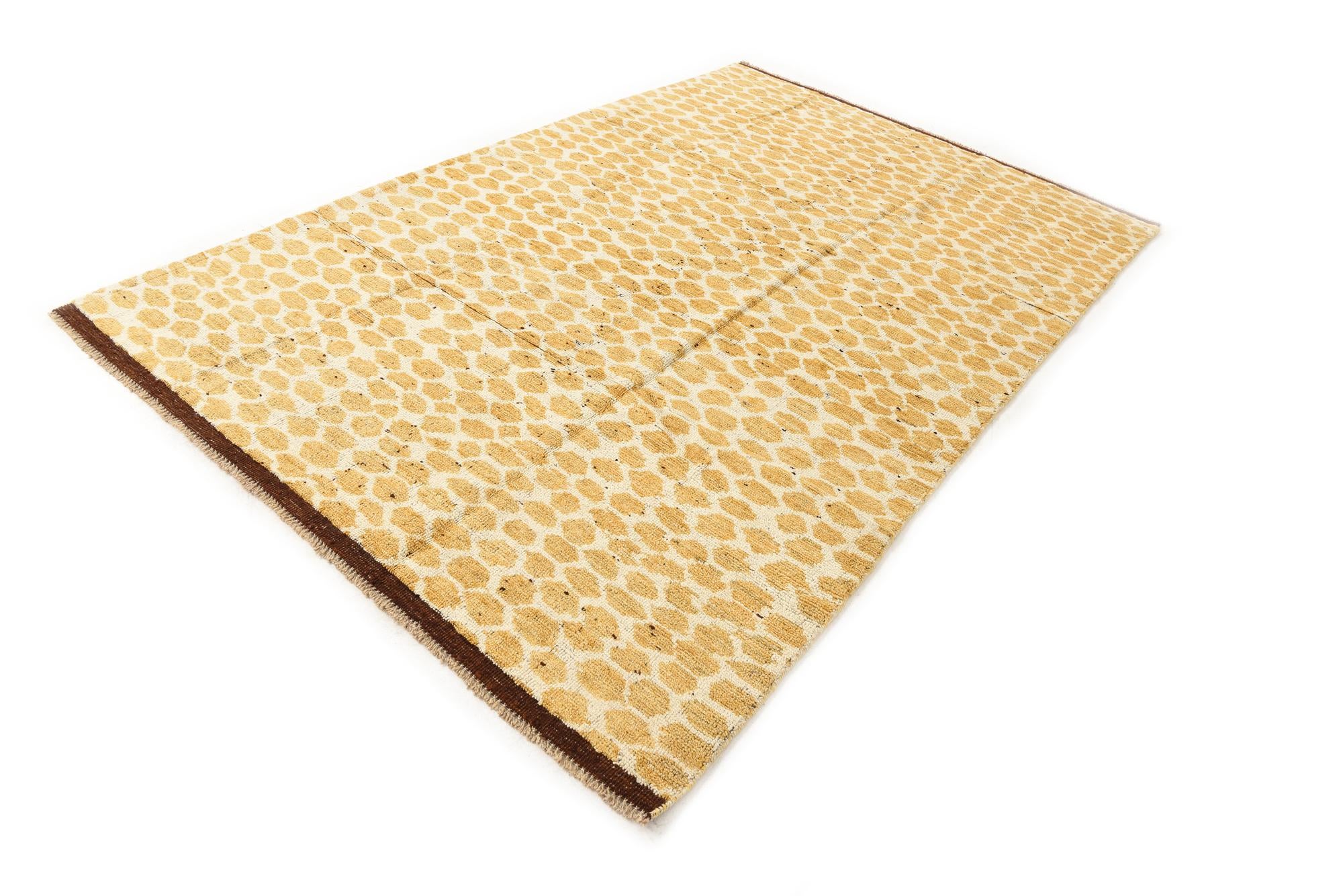 6' x 9' 2 Hand Knotted Moroccan Wool Rug