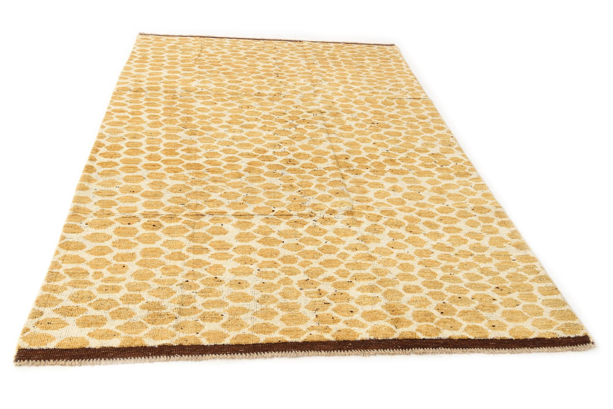 6' x 9' 2 Hand Knotted Moroccan Wool Rug