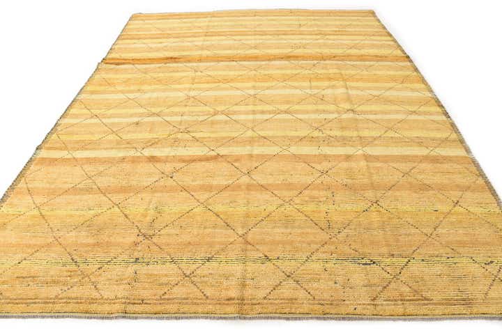 9' 5 x 12' Hand Knotted Moroccan Wool Rug