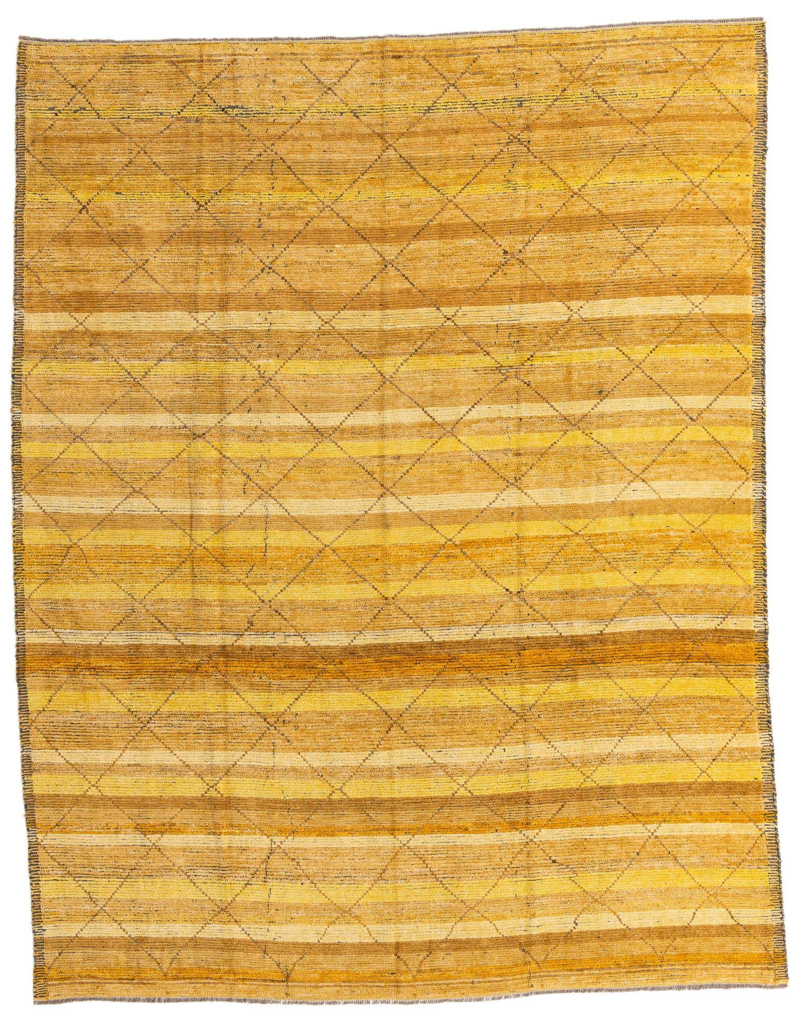 9' 5 x 12' Hand Knotted Moroccan Wool Rug