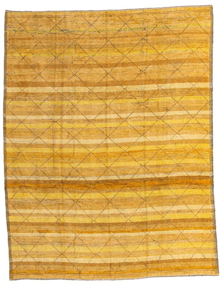 9' 5 x 12' Hand Knotted Moroccan Wool Rug