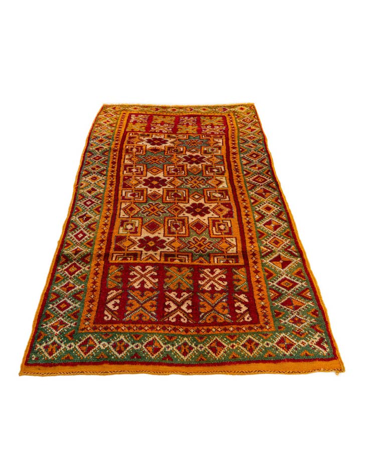 Detail image of 3' 5 x 6' 3 Hand Knotted Moroccan Wool Rug