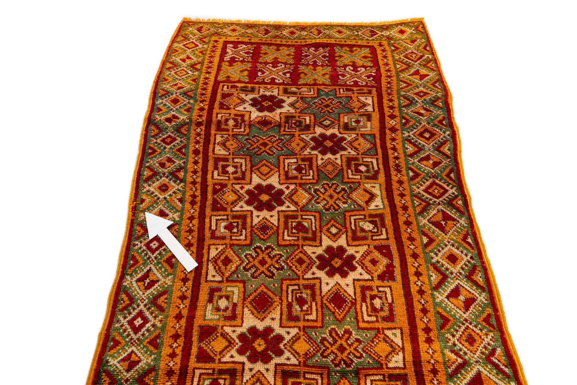 3' 5 x 6' 3 Hand Knotted Moroccan Wool Rug