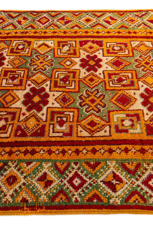 Detail image of 3' 5 x 6' 3 Hand Knotted Moroccan Wool Rug