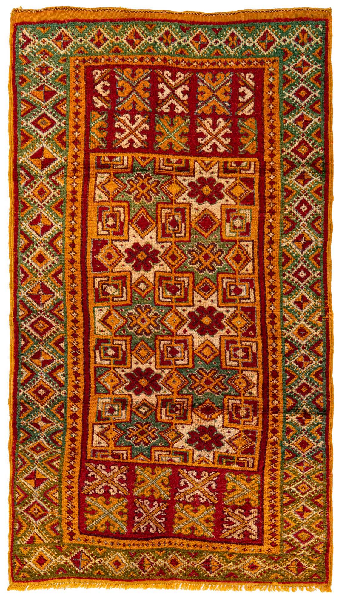 3' 5 x 6' 3 Hand Knotted Moroccan Wool Rug