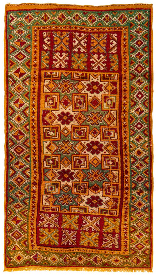 Detail image of 3' 5 x 6' 3 Hand Knotted Moroccan Wool Rug