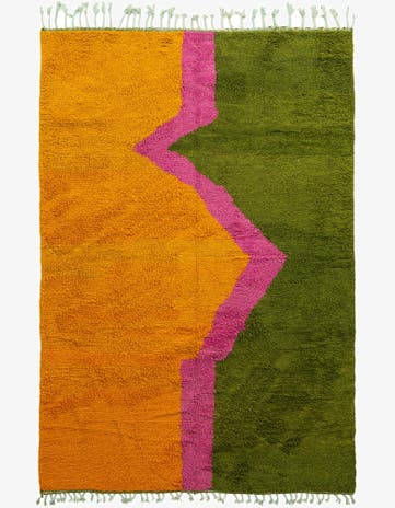 6' 6 x 9' 6 Hand Knotted Moroccan Wool Rug