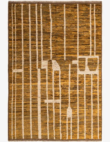 5' 5 x 8' 1 Hand Knotted Moroccan Wool Rug