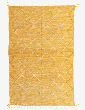 6' 9 x 10' 4 Hand Knotted Moroccan Wool Rug