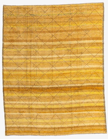 9' 5 x 12' Hand Knotted Moroccan Wool Rug