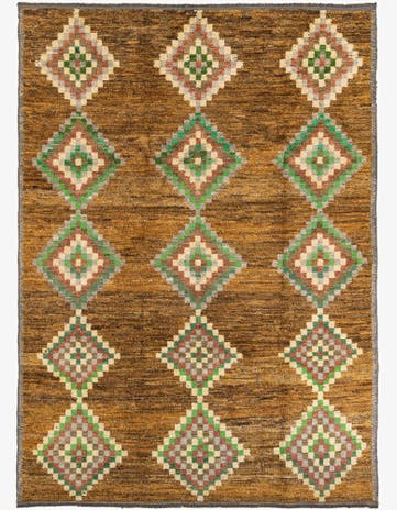 8' 8 x 12' 3 Hand Knotted Moroccan Wool Rug