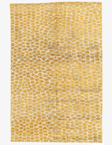 6' x 9' 1 Hand Knotted Moroccan Wool Rug