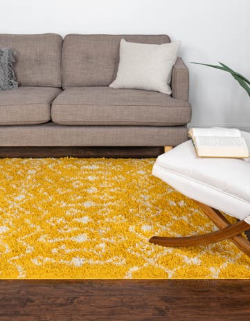 6' x 9' Moroccan Trellis Shag Rug