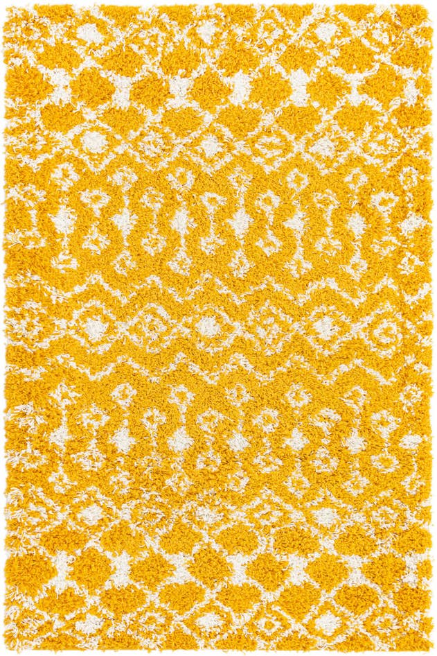 Detail image of 4' x 6' Moroccan Trellis Shag Rug