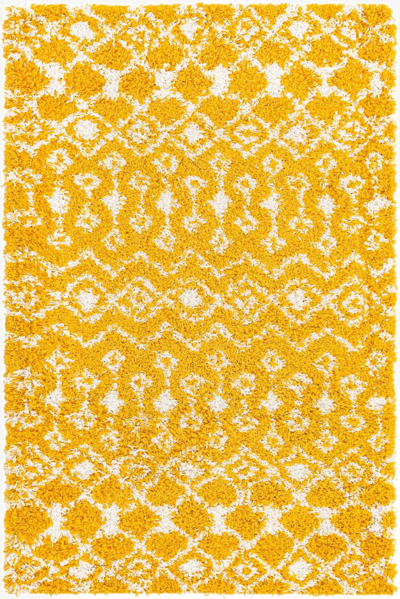 Primary image 4' x 6' Moroccan Trellis Shag Rug