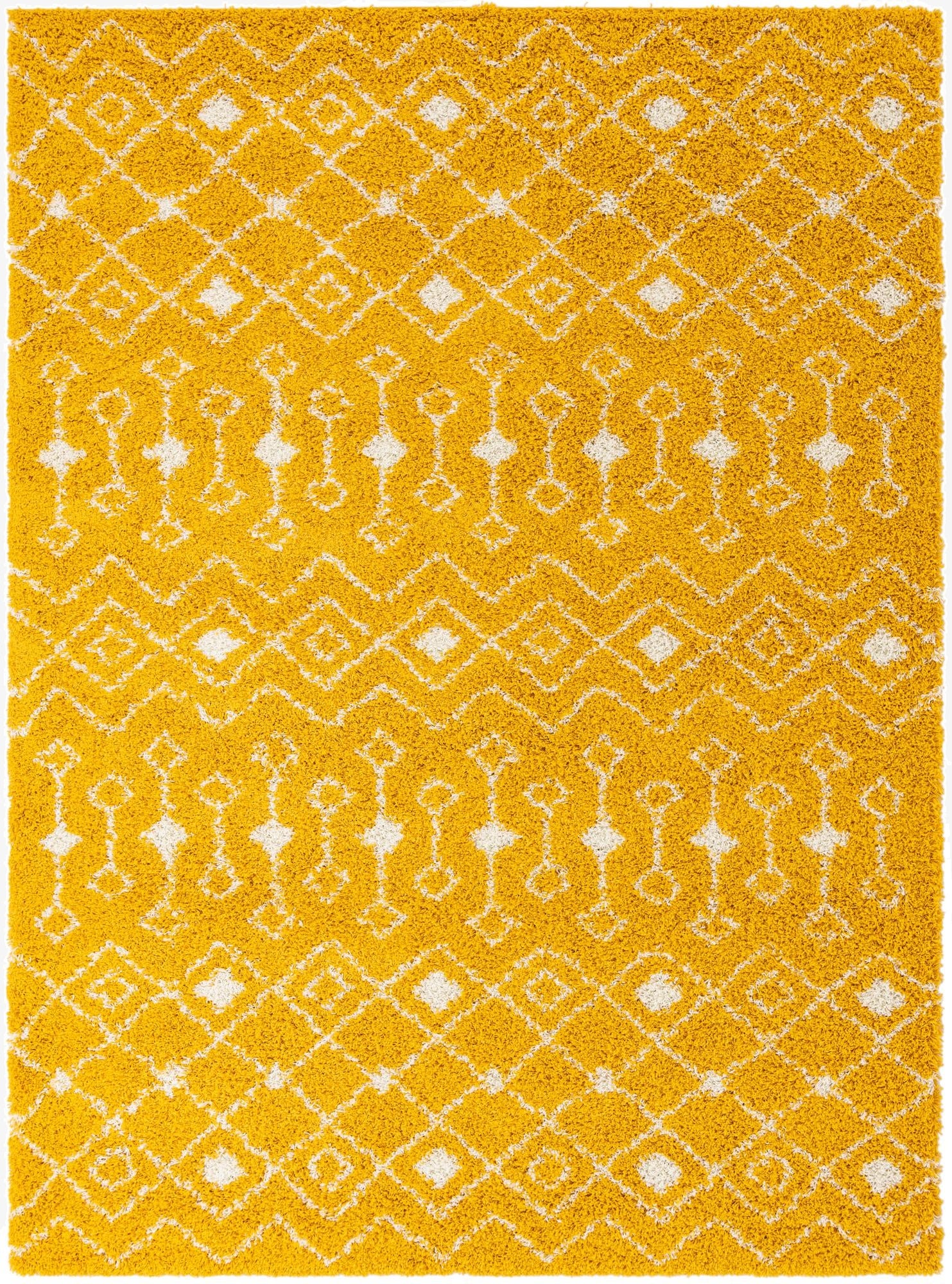 Primary image 9' x 12' Moroccan Trellis Shag Rug