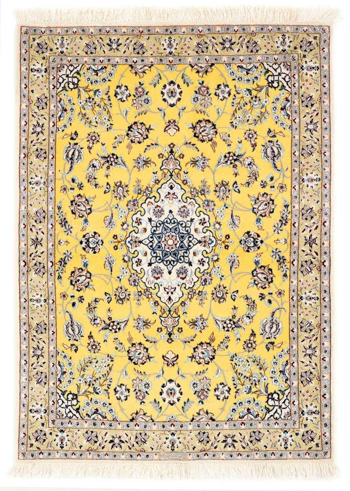 3' 3 x 4' 7 Hand Knotted Nain Persian Rug