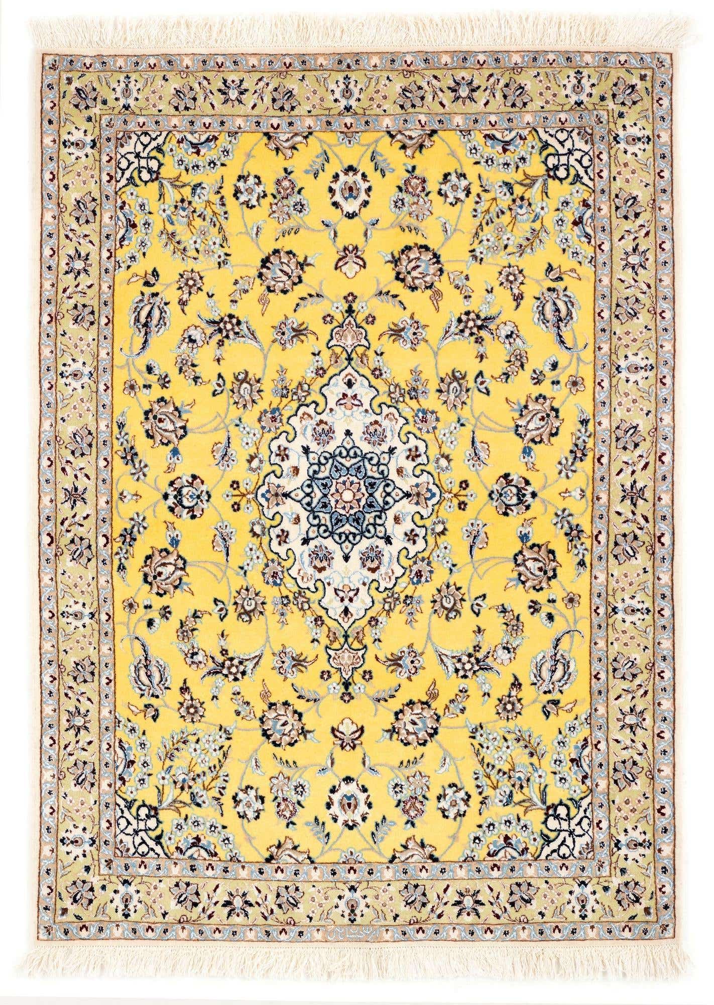 3' 3 x 4' 7 Hand Knotted Nain Persian Rug