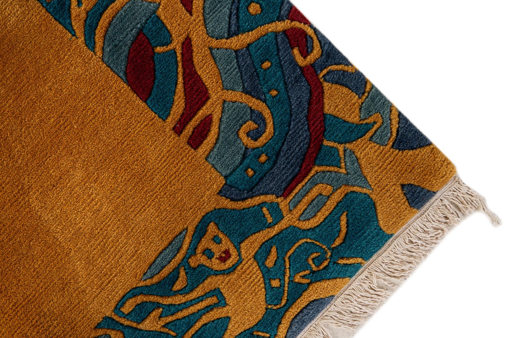 5' 8 x 7' 11 Hand Knotted Nepal Wool Rug