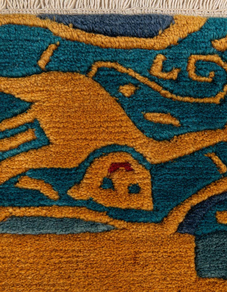 Detail image of 5' 8 x 7' 11  Hand Knotted Nepal Wool Rug