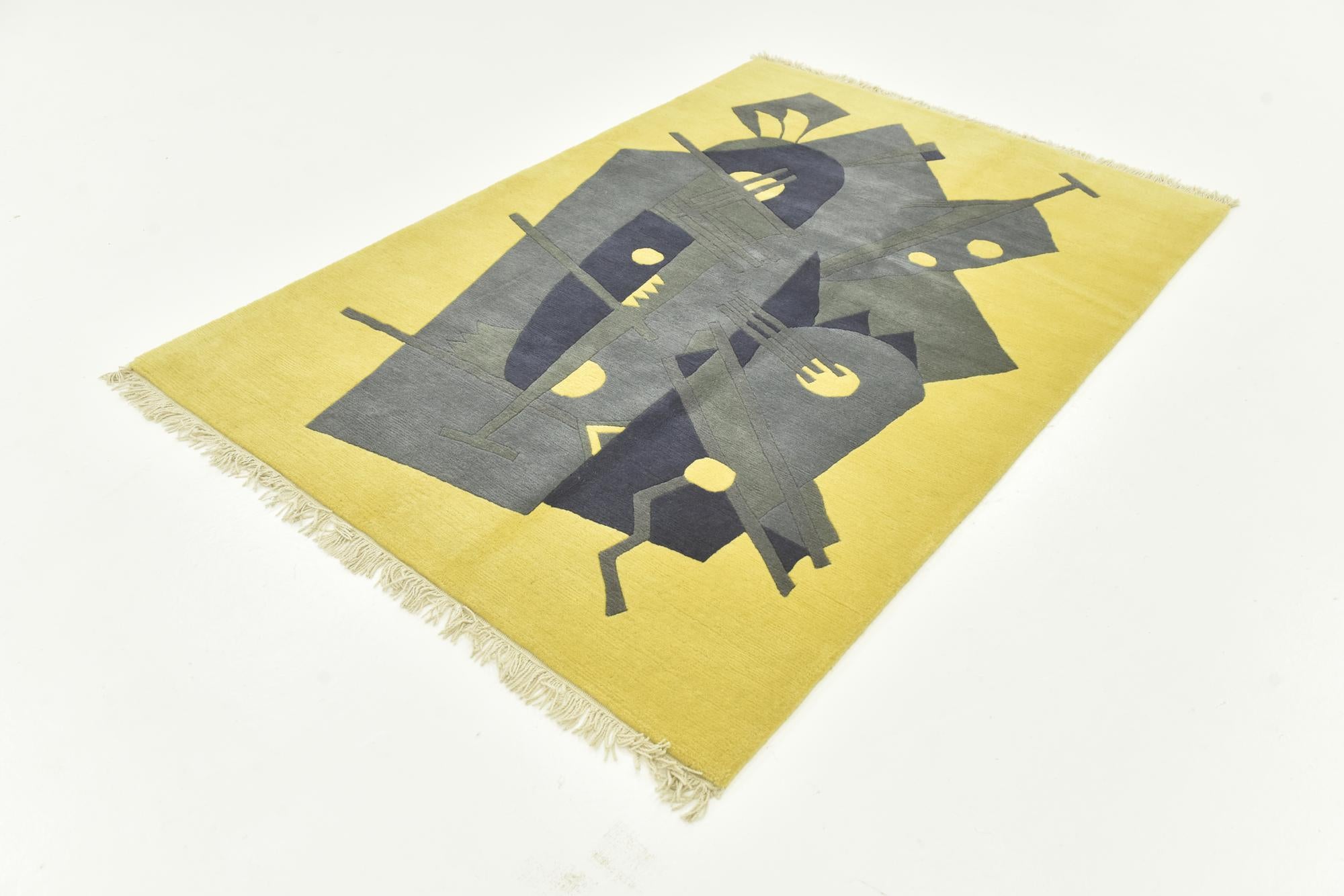 4' 8 x 6' 8 Hand Knotted Nepal Wool Rug