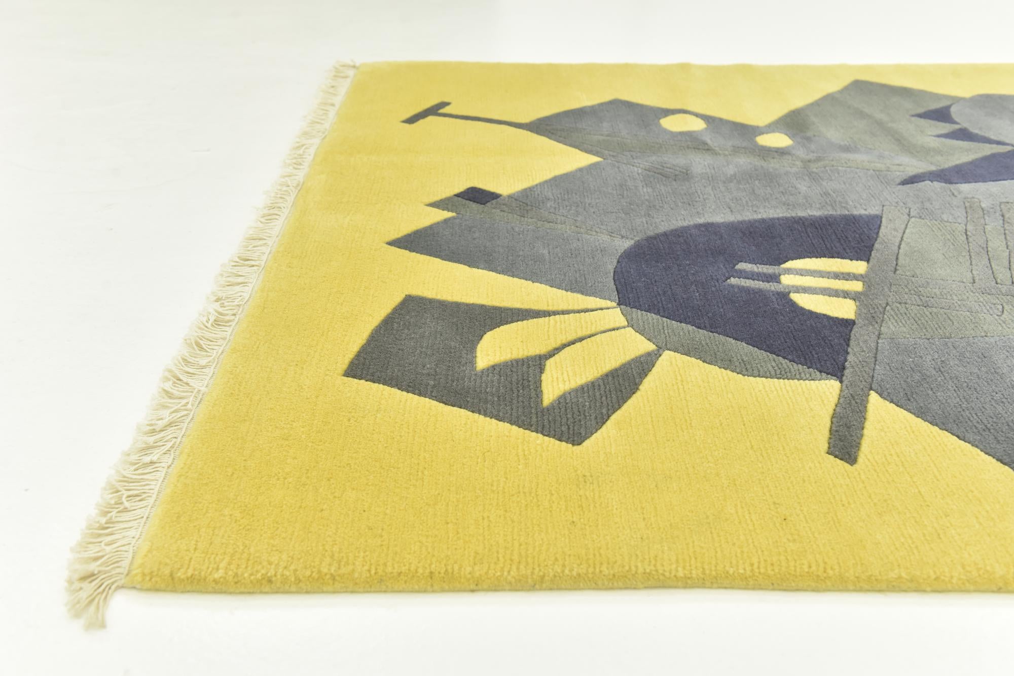4' 8 x 6' 8 Hand Knotted Nepal Wool Rug