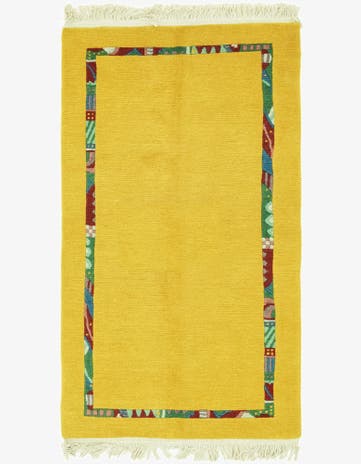 2' 4 x 4' 6 Hand Knotted Nepal Wool Rug