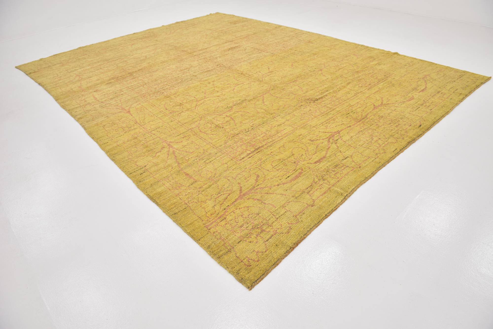 11' x 14' 7 Hand Knotted Oushak Wool Rug