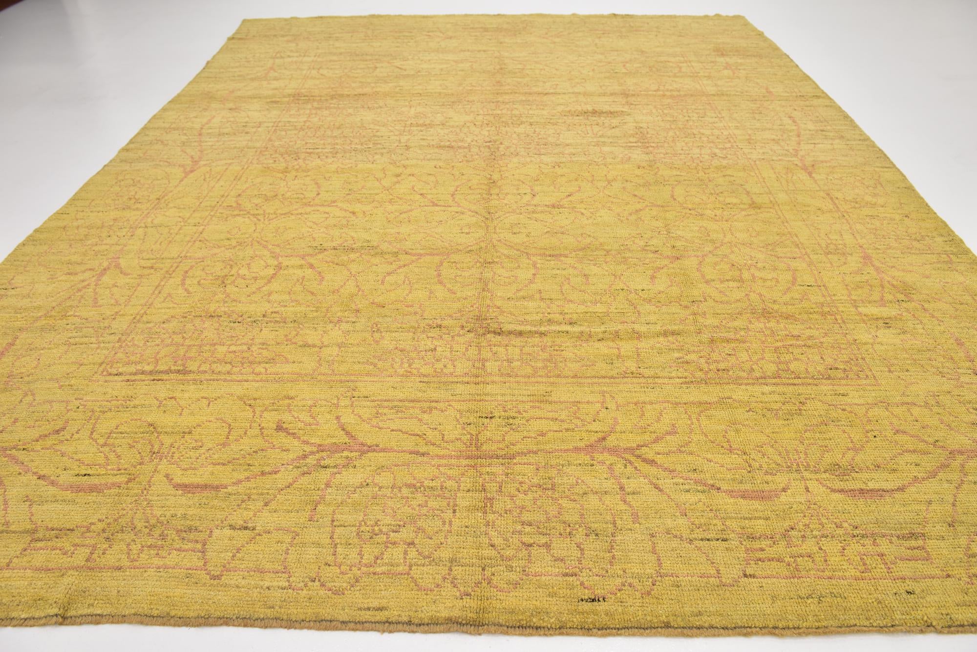 11' x 14' 7 Hand Knotted Oushak Wool Rug