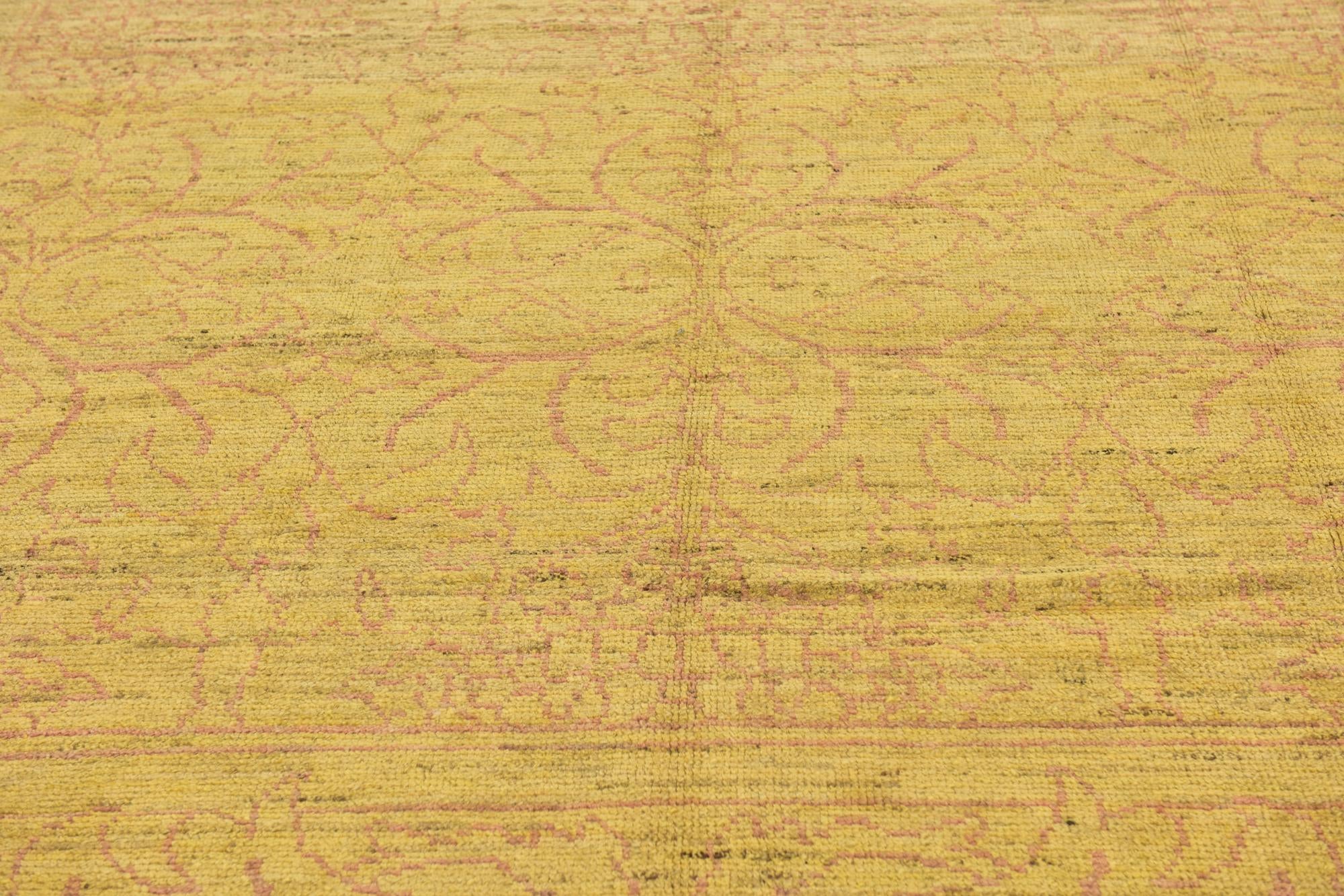 11' x 14' 7 Hand Knotted Oushak Wool Rug