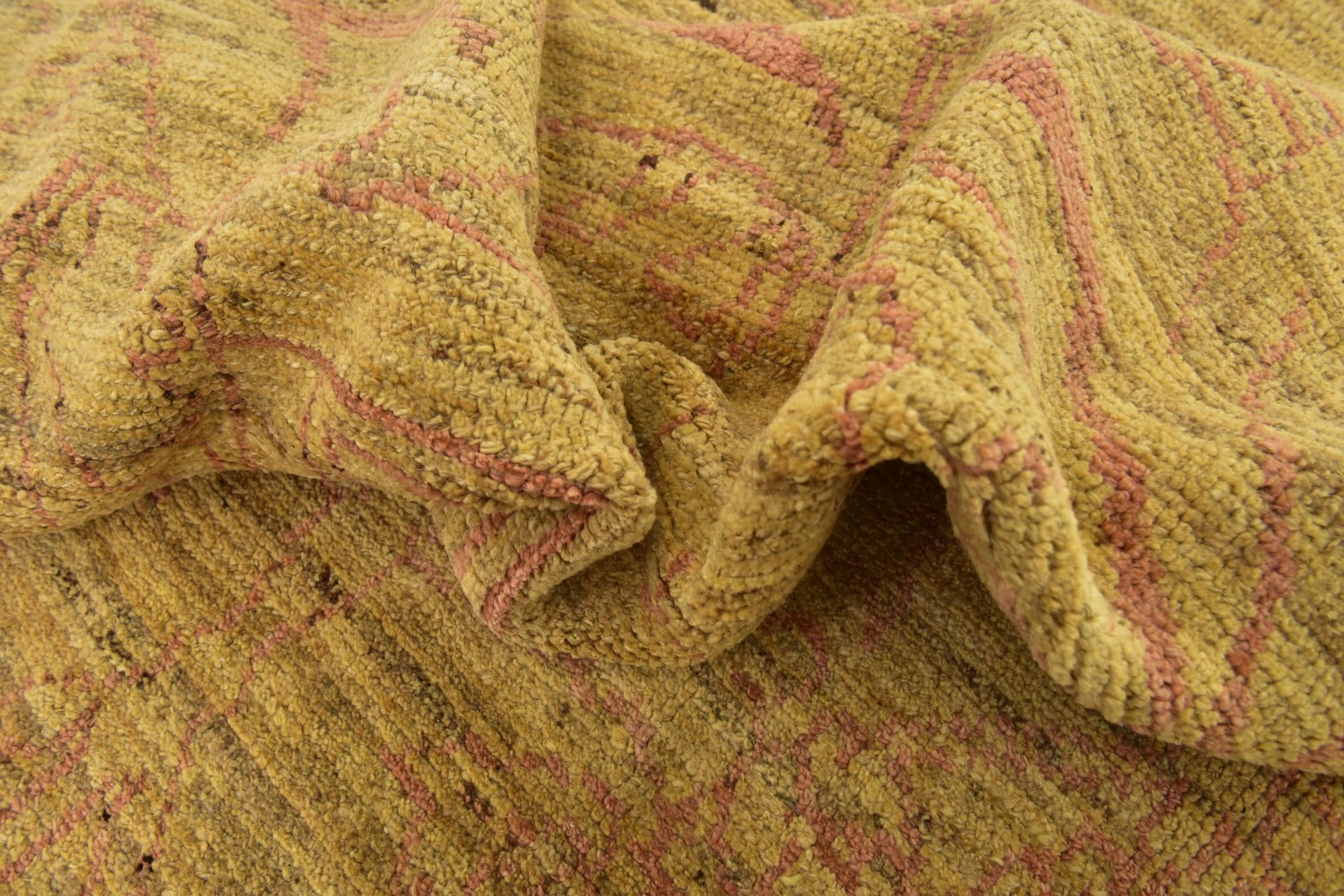 11' x 14' 7 Hand Knotted Oushak Wool Rug