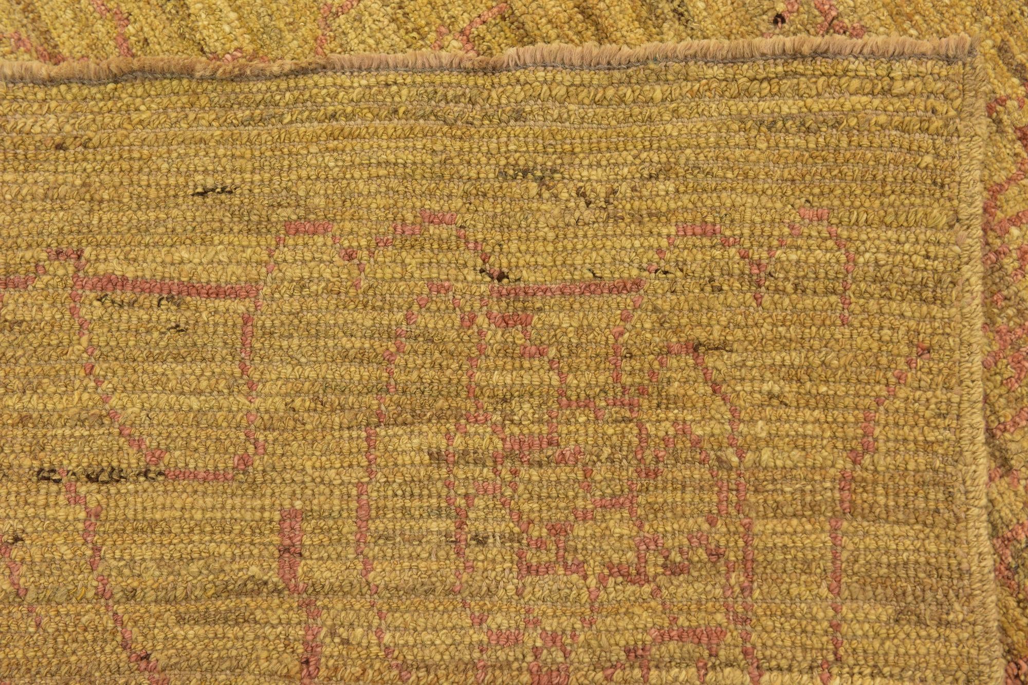 11' x 14' 7 Hand Knotted Oushak Wool Rug