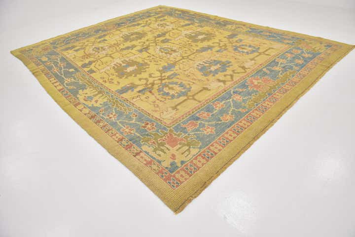 10' 9 x 13' 7 Hand Knotted Oushak Wool Rug