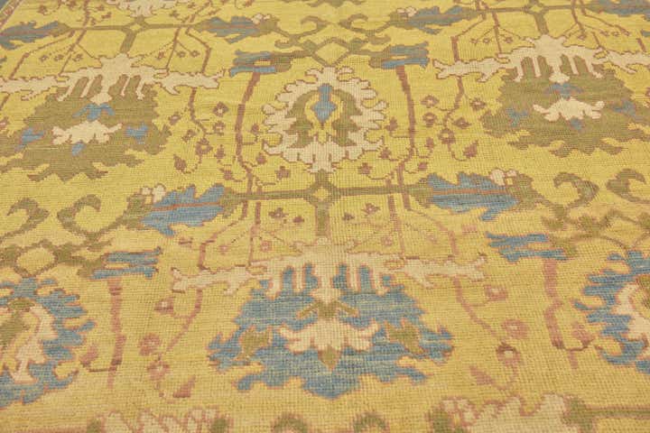 10' 9 x 13' 7 Hand Knotted Oushak Wool Rug