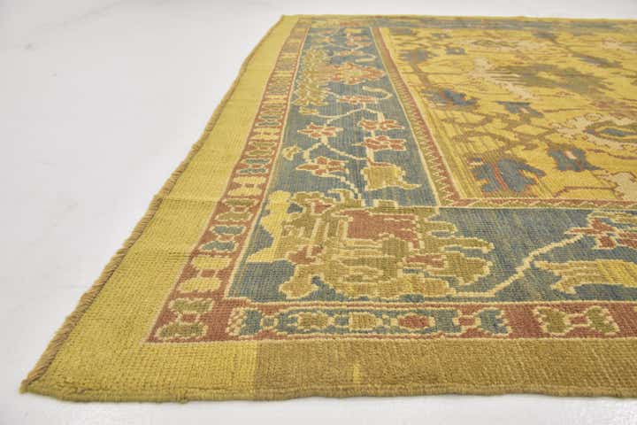 10' 9 x 13' 7 Hand Knotted Oushak Wool Rug