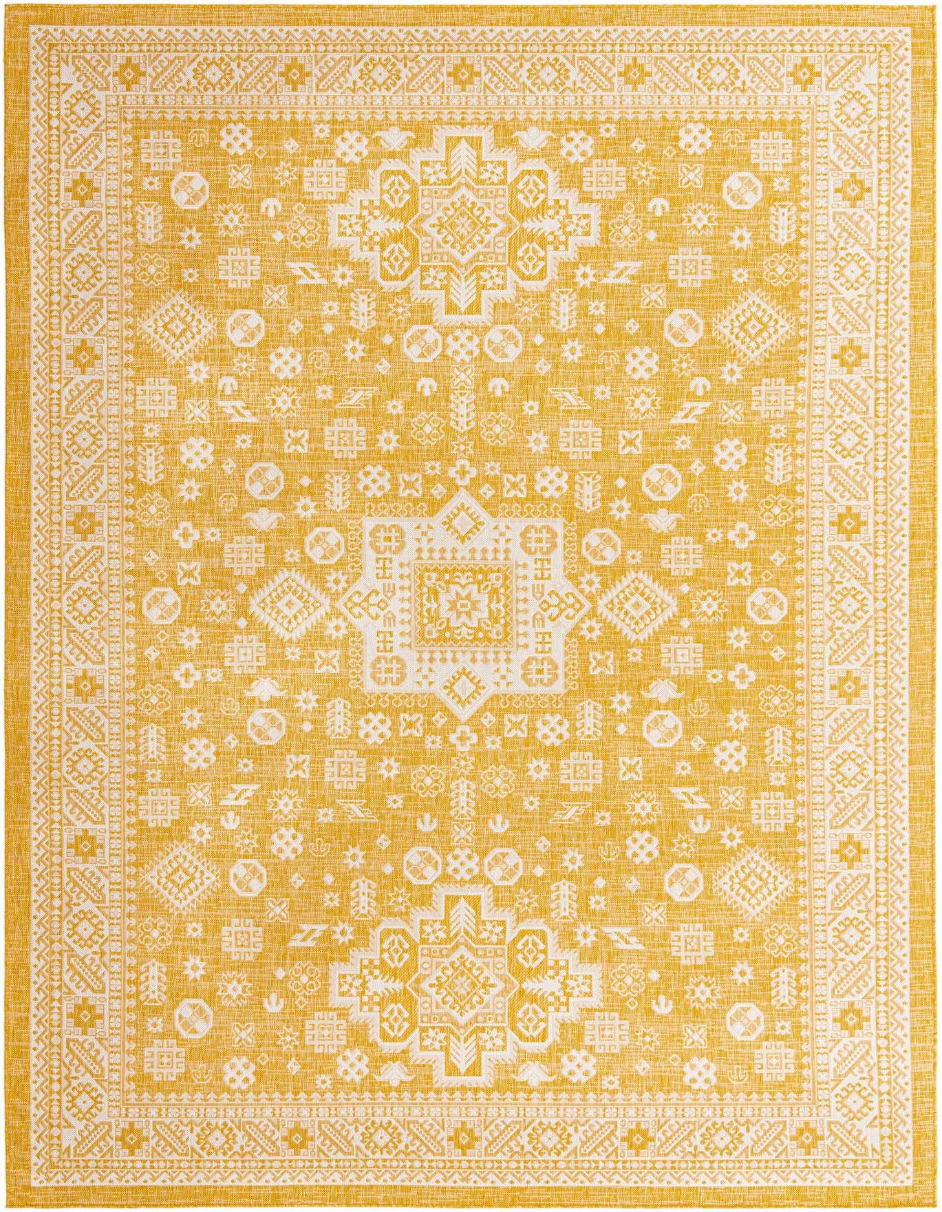 10' x 14' Easy-Clean Aztec Indoor / Outdoor Rug