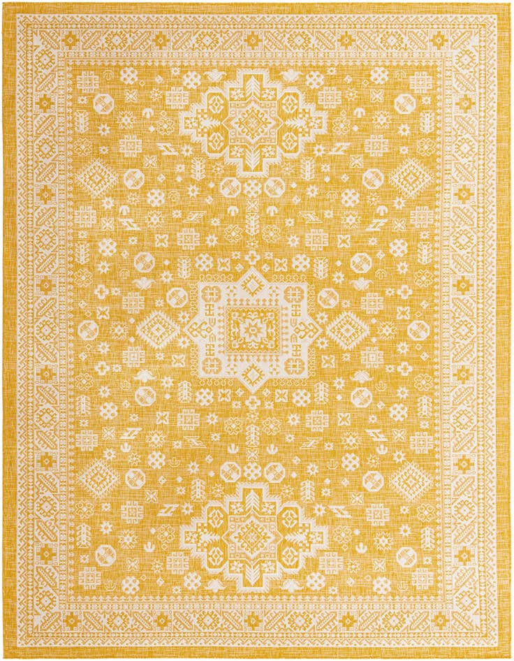 Detail image of 10' x 14' Easy-Clean Aztec Indoor / Outdoor Rug