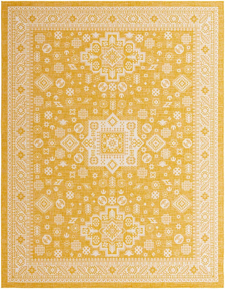 Detail image of 10' x 13' Easy-Clean Aztec Indoor / Outdoor Rug