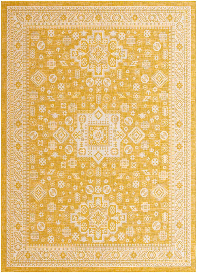 Detail image of 10' x 13' Easy-Clean Aztec Indoor / Outdoor Rug