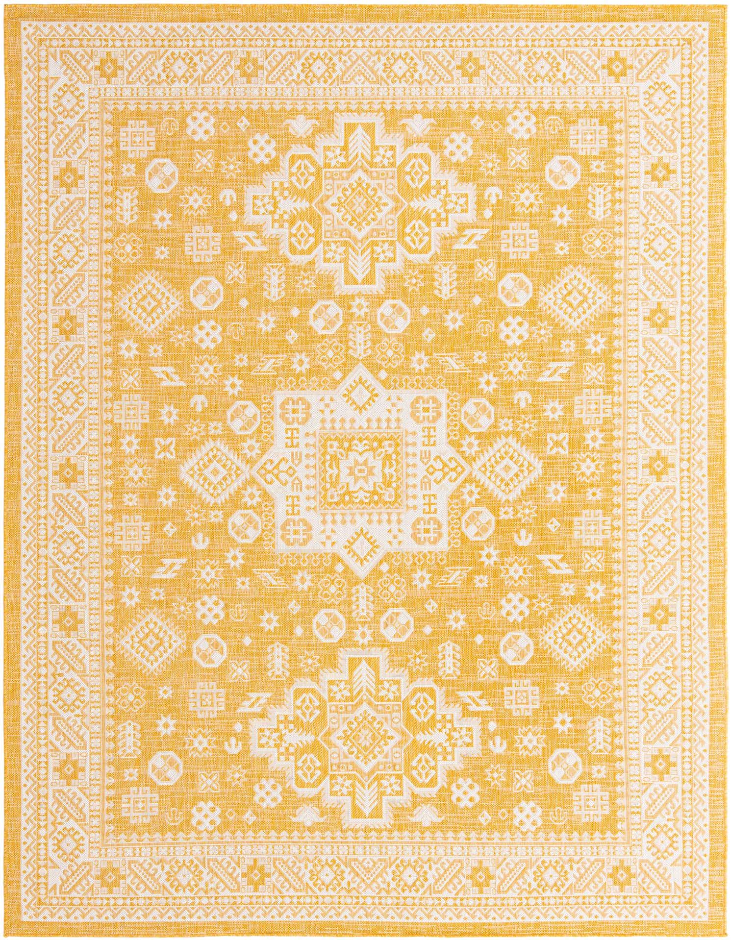 9' x 12' Easy-Clean Aztec Indoor / Outdoor Rug