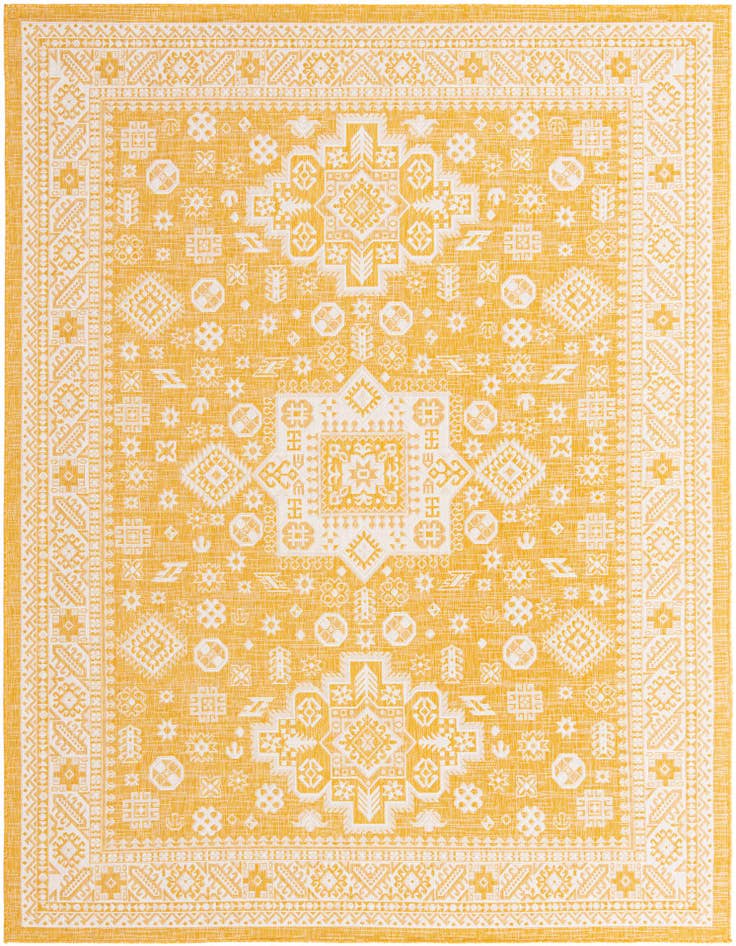 Detail image of 9' x 12' Easy-Clean Aztec Indoor / Outdoor Rug