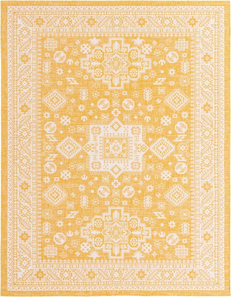 Detail image of 7' 10 x 11' Easy-Clean Aztec Indoor / Outdoor Rug