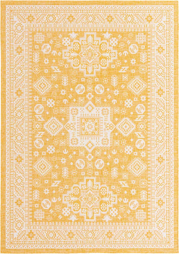 7' 10 x 11' Easy-Clean Aztec Indoor / Outdoor Rug