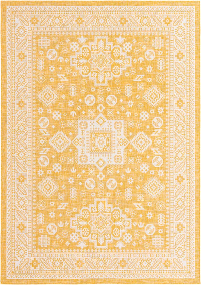 Detail image of 7' 10 x 11' Easy-Clean Aztec Indoor / Outdoor Rug