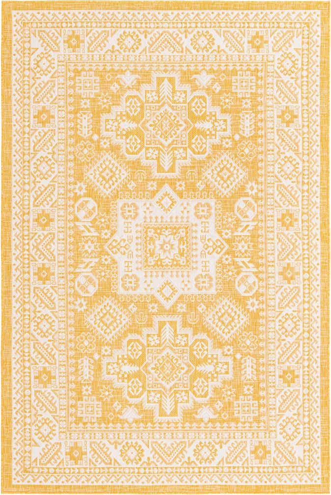 6' x 9' Easy-Clean Aztec Indoor / Outdoor Rug
