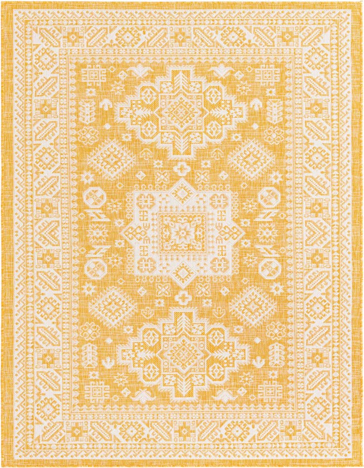 Detail image of 5' 3 x 8' Easy-Clean Aztec Indoor / Outdoor Rug