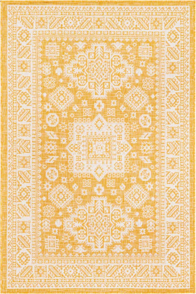 4' x 6' Easy-Clean Aztec Indoor / Outdoor Rug