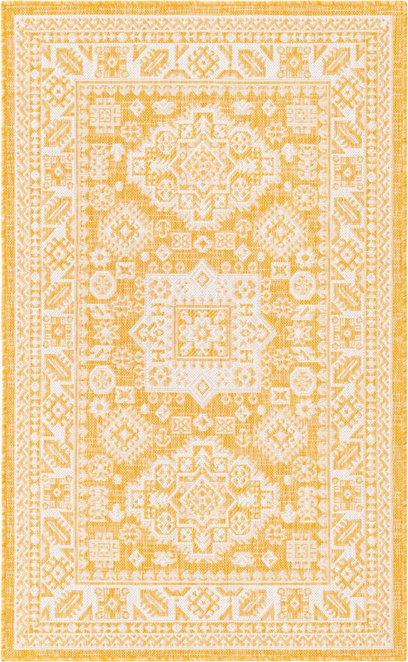 Detail image of 3' x 5' 3 Easy-Clean Aztec Indoor / Outdoor Rug