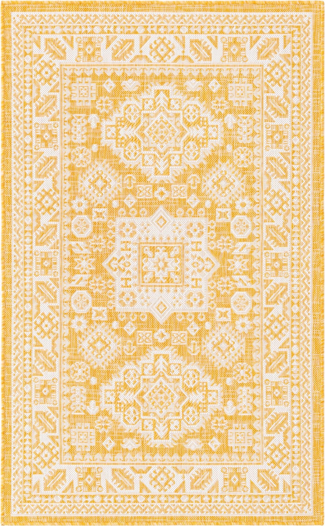 Primary image 3' x 5' 3  Washable Aztec Indoor / Outdoor Rug